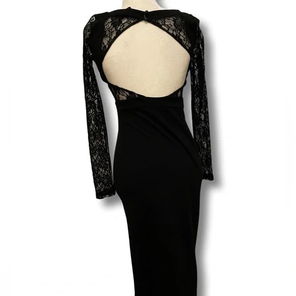 ASOS lace bodycon black dress - Picture 2 of 4